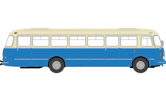 Brekina 58255 JZS Jelcz 043 Bus, hellbeige/blau, 1960 1:87
