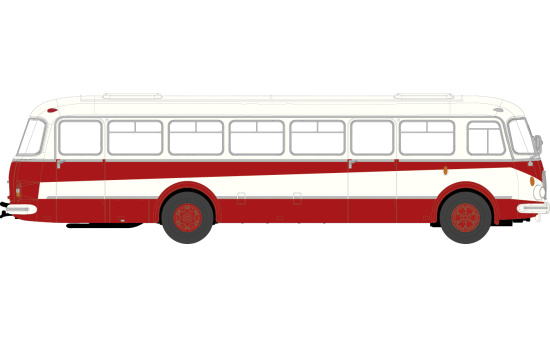 Brekina 58257 JZS Jelcz 043 Bus, weiss/rot, 1960 1:87