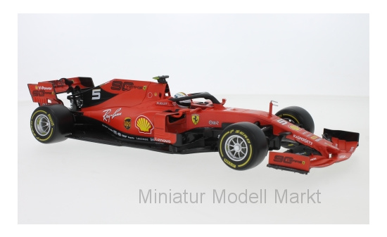 Bburago 18-16807V Ferrari SF90, No.5, Scuderia Ferrari, Formel 1, S.Vettel, 2019 1:18