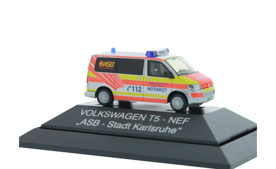 Rietze 53403 Volkswagen T5 `10 Notarzt ASB Karlsruhe, 1:87 1:87