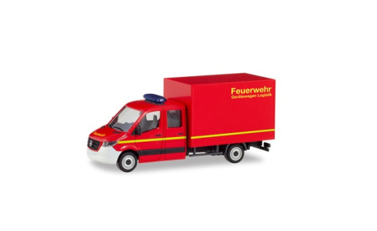 Herpa 094009 Mercedes-Benz Sprinter `18 neue Doppelkabine mit Koffer Feuerwehr 1:87