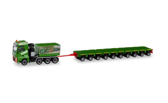 Herpa 311632 MAN TGX XXL Schwerlast-Zugmaschine mit Ballastpritsche und Achslinien 