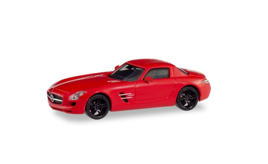 Herpa 430784 Mercedes-Benz SLS AMG,Le Mans rot metallic mit
schwarzen Felgen 1:87