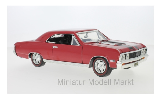 Motormax 73104RedBlack Chevrolet Chevelle SS 396, dunkelrot/schwarz, 1967 1:18