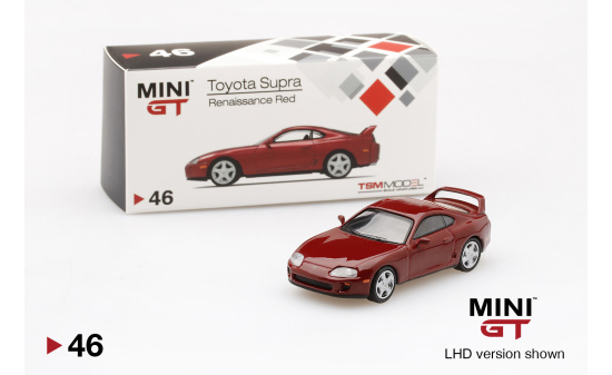 Mini GT MGT00046-L Toyota Supra (JZA80) Renaissance Red (LHD) 1:64