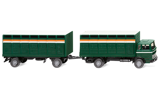 Wiking 056503 Viehtransporthängerzug (MB) - moosgrün 1:87