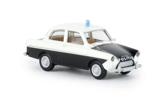 Brekina 27720 DAF 600, weiss/schwarz,  Politie (NL) , 1960 1:87