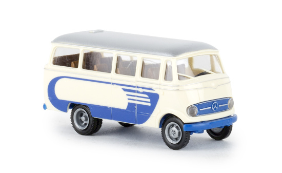 Brekina 36146 Mercedes O 319, hellbeige/blau, mit Dekor, 1955 1:87