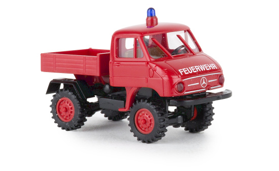 Brekina 39032 Mercedes Unimog 411, Feuerwehr, Pritsche, 1957 1:87