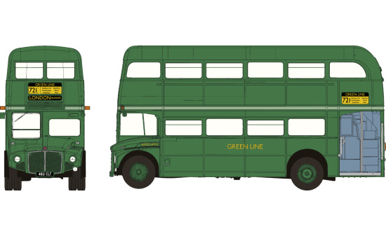 Brekina 61101 AEC Routemaster Bus, Green Line, 1960 1:87