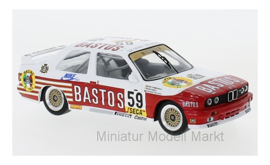 IXO GTM129 BMW M3 (E30), No.59, Bastos, WTCC, 24h Spa, D.Vermeersch/G.Fontanesi/M.Micangeli, 1987 1:43