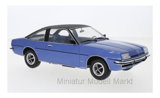 MCG 18107 Opel Manta B Berlinetta, metallic-blau/schwarz, 1975 1:18