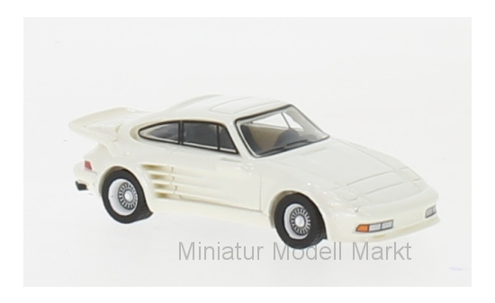 BoS-Models 87656 Porsche 911 Turbo Gemballa Avalanche, metallic-weiss, 1986 1:87