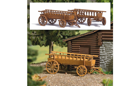 Busch 1385 2 Heuwagen - Vorbestellung 1:87