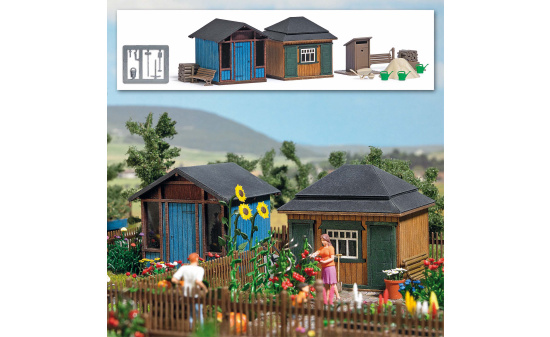 Busch 1617 Gartenlauben-Set 2 1:87