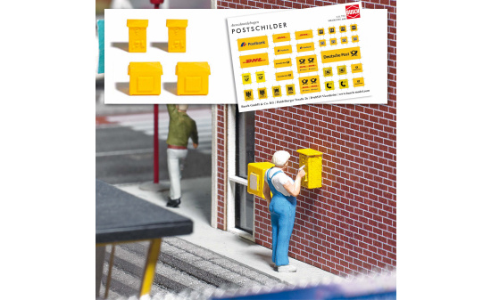 Busch 7761 M-Set: Briefkästen usw. - Vorbestellung 1:87