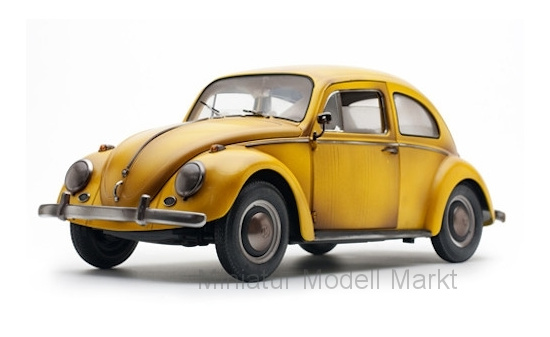Sun Star 5219 VW Beetle Saloon, gelb, gealterte Version, 1961 1:12