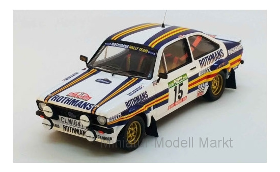 Trofeu RRAL88 Ford Escort MK II RS, No.15, Rothmans, Rallye WM, Rally Portugal, M.Wilson/T.Harryman, 1981 1:43