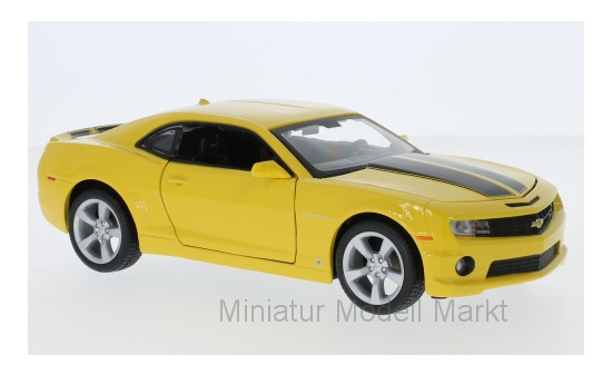 Maisto 531207YELLOW Chevrolet Camaro SS RS, gelb/schwarz, 2010 1:24