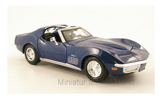 Maisto 531202BLUE Chevrolet Corvette, metallic-blau, 1970 1:24