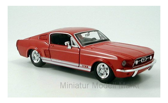 Maisto 531260RED Ford Mustang GT, rot, 1967 1:24