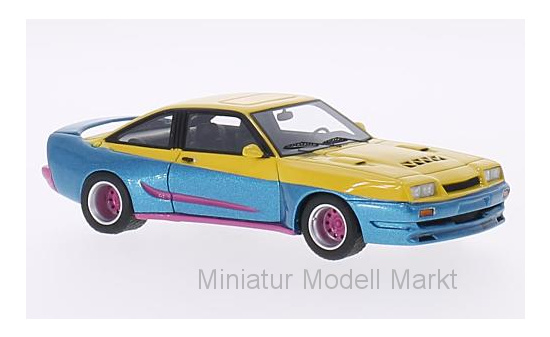Neo 47285 Opel Manta B Mattig, metallic-gelb/metallic-blau, 1991 - Vorbestellung 1:43
