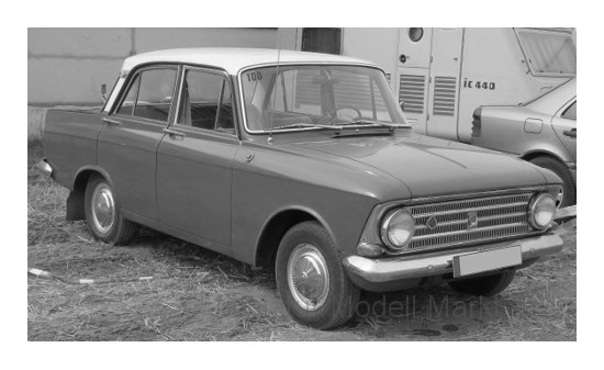 Premium ClassiXXs 47085 Moskwitsch 408, rot/weiss, Two Front Lights, 1964 - Vorbestellung 1:18