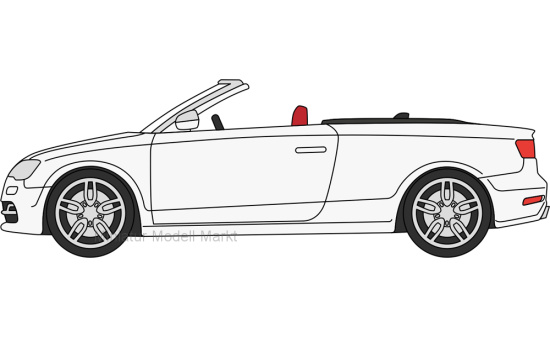 Oxford OXF76S3001 Audi S3 Cabriolet - weiss 1:76
