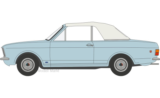 Oxford 43CCC001A Ford Cortina MKII Crayford Convertible, metallic-hellblau/weiss, RHD - Vorbestellung 1:43