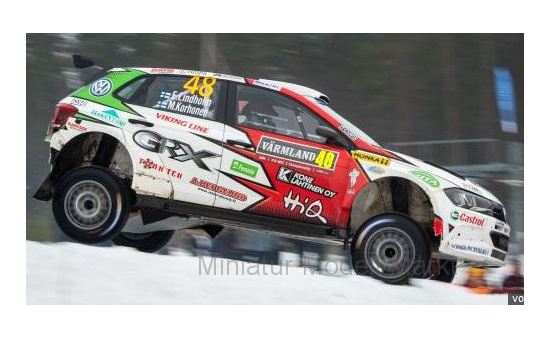 IXO RAM707 VW Polo GTI R5, No.48, Rallye WM, Rallye Schweden, E.Lindholm/M.Korhonen, 2019 1:43