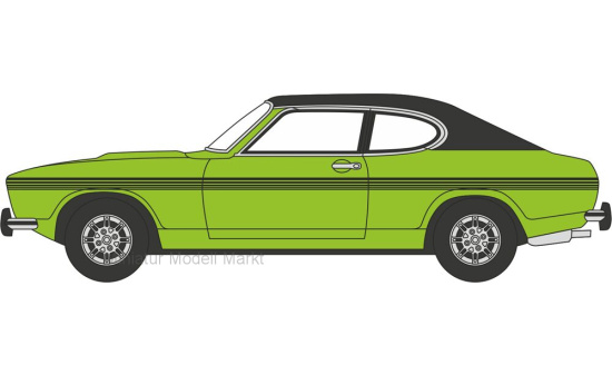 Oxford OXF76CPR001 Ford Capri MKII - hellgrün , schwarz (Matt) 1:76