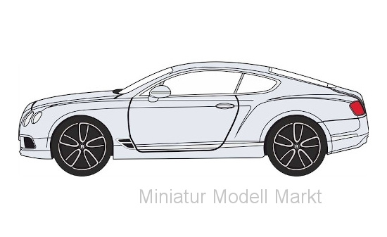 Oxford 76BCGT002 Bentley Continental GT, metallic-grau, RHD 1:76
