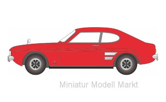 Oxford 76CP002 Ford Capri Mk1, rot, RHD, 1969 1:76