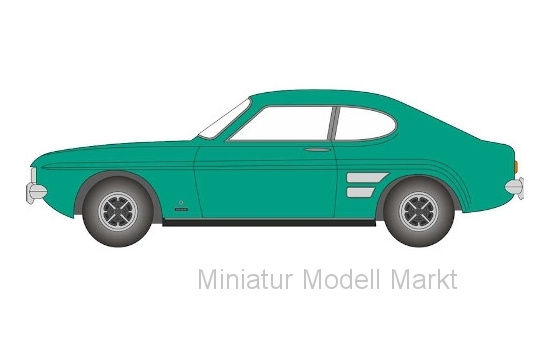 Oxford 76CP003 Ford Capri Mk1, metallic-türkis, RHD 1:76