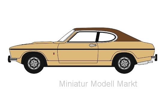 Oxford 76CPR002 Ford Capri Mk2, beige/matt-dunkelbraun, RHD - Vorbestellung 1:76