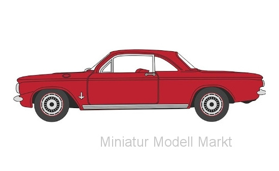 Oxford 87CH63002 Chevrolet Corvair Coupe, rot, 1963 1:87