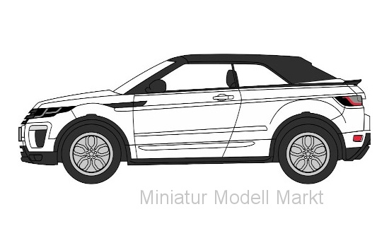 Oxford OXF76RREC003 Land Rover Range Rover Evoque Convertible - weiss 1:76