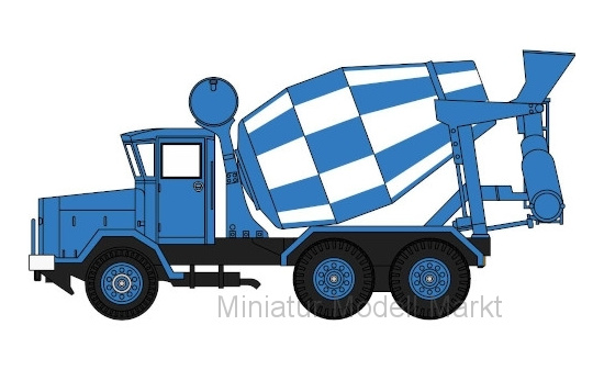 Oxford 76ACM001 AEC 690 Cement Mixer, blau/weiss, RHD 1:76