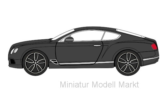 Oxford 76BCGT003 Bentley Continental GT, schwarz, RHD 1:76