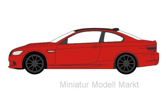 Oxford OXF76M3004 BMW M3 (E92) - rot , schwarz 1:76