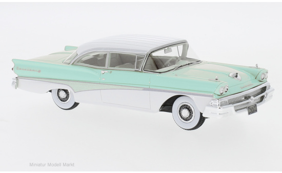 Neo 47268 Ford Fairlane 500 Hardtop, helltürkis/weiss, 1958 1:43