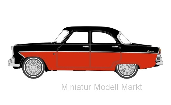 Oxford OXF76FZ004 Ford Zodiac MkII - schwarz , rot 1:76