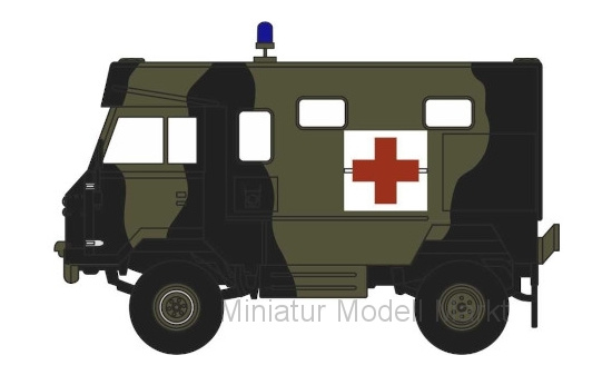 Oxford 76LRFCA004 Land Rover FC Ambulance, RHD, BAOR Ambulance, British Army of the Rhine, 1990 1:76