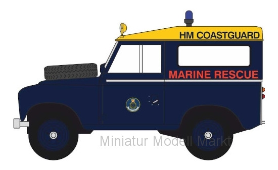 Oxford 43LR3S007 Land Rover Series III SWB Station Wagon, RHD, HM Coastguard - Marine Rescue 1:43