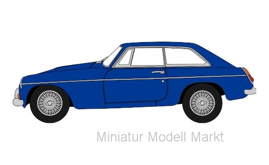 Oxford 76MGBGT004 MG B GT, blau, RHD 1:76