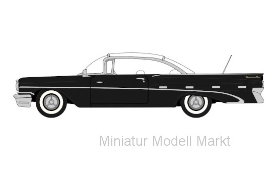 Oxford 87PB59004 Pontiac Bonneville Coupe, schwarz/weiss, 1959 - Vorbestellung 1:87