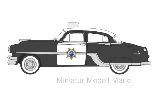 Oxford 87PC54003 Pontiac Chieftain 4-Door, California Highway Patrol , 1954 - Vorbestellung 1:87