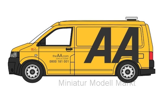 Oxford 76T5V005 VW T5 Van, RHD, AA Service 1:76