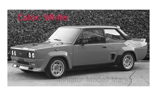 IXO MDCS028 Fiat 131 Abarth, weiss, Plain Body Version, inklusive Zusatzteile und 4 Räder, 1978 1:43