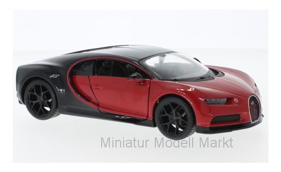 Maisto 31524RED Bugatti Chiron Sport, rot/schwarz 1:24